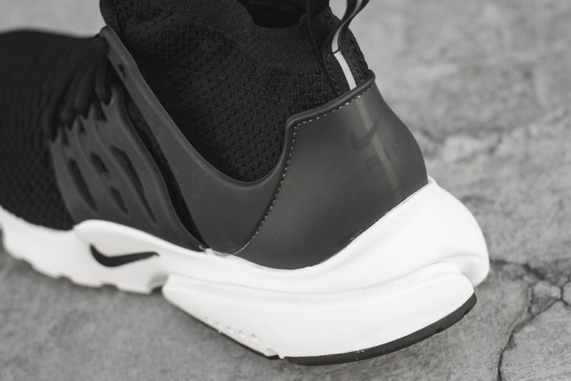 Nike Air Presto Mid Flyknit 黑白配色實物細節圖流出