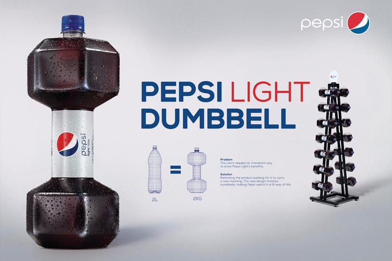 轉戰健身行列－Pepsi Light 啞鈴汽水樽概念設計