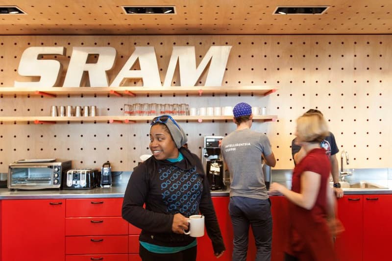 SRAM 芝加哥總部締造室內自行車交通系統