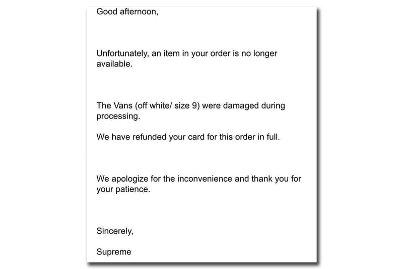 supreme x vans eramotion logo refund