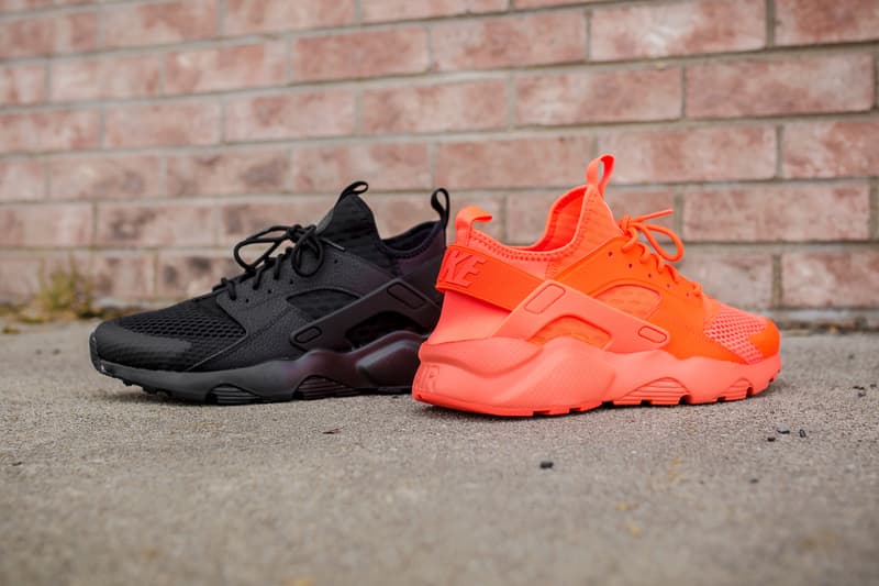 nike air huarache run ultra br orange black