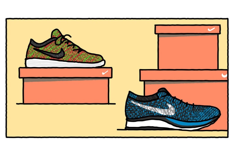 通過童趣插畫回顧 Nike Flyknit 科技發展歷程