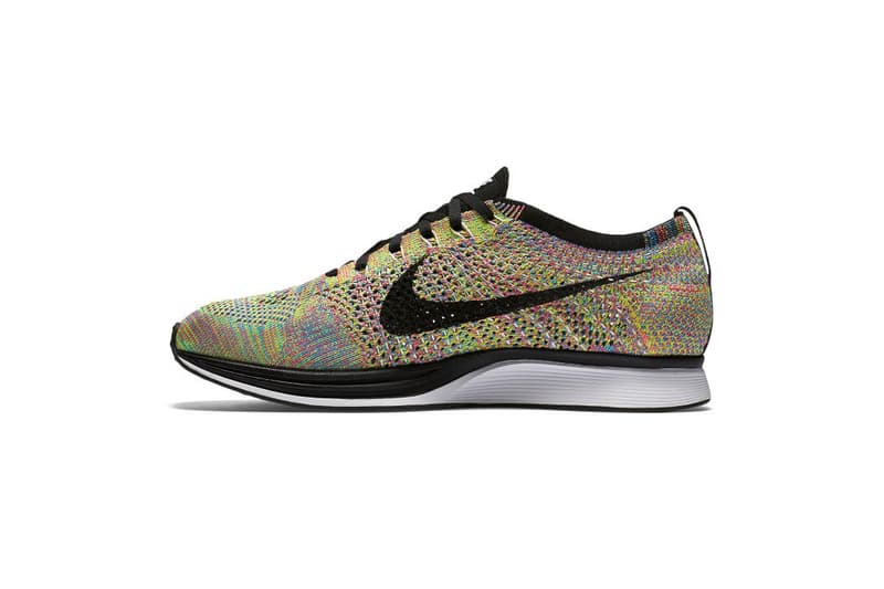 nike mulicolor flyknit racer 2016 grey tongue