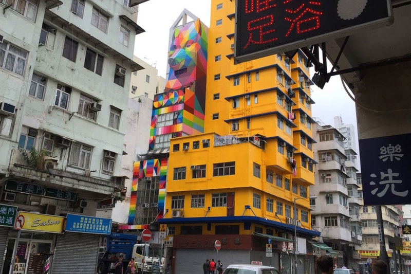 HK WALLS 香港街頭藝術節－Okuda 大型壁畫創作