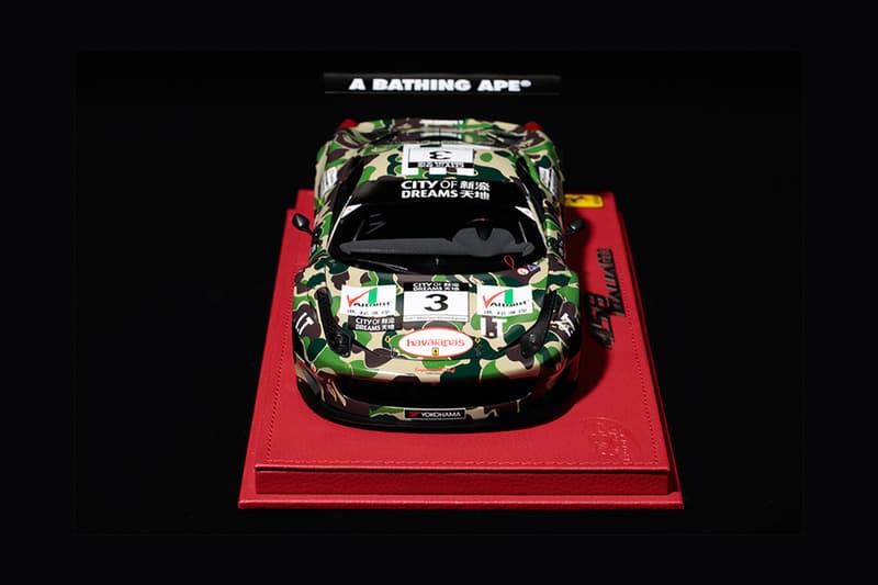A Bathing Ape x Tarmac Works x BBR Models 聯名限量 Ferrari 458 GT3 賽車模型
