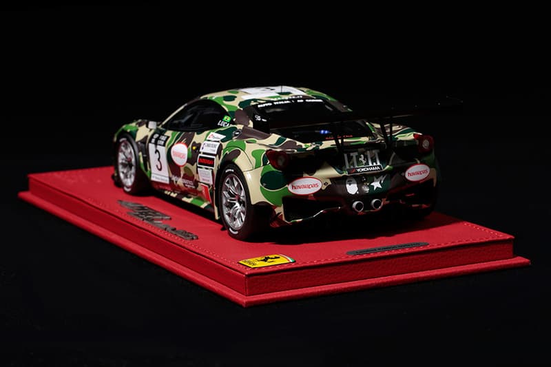A Bathing Ape x Tarmac Works x BBR Models 聯名限量 Ferrari 458 GT3 賽車模型