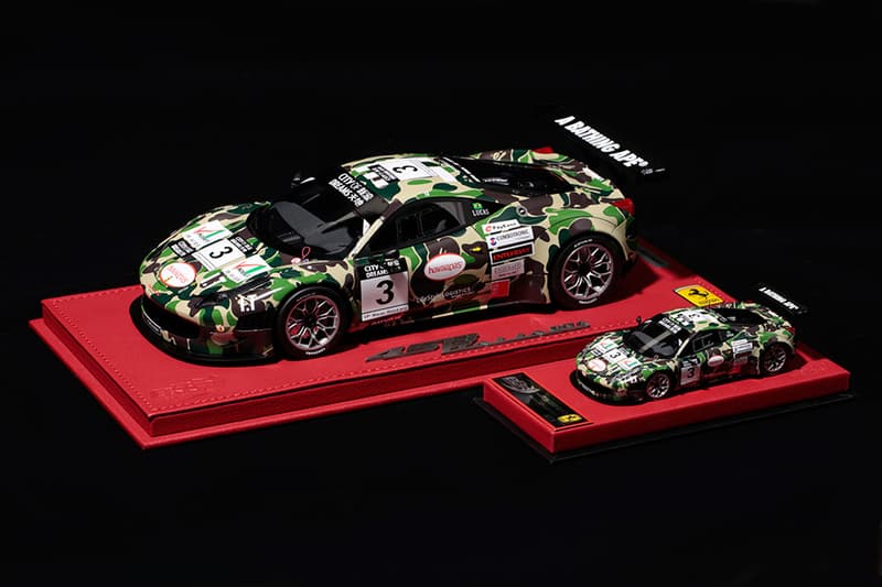 A Bathing Ape x Tarmac Works x BBR Models 聯名限量 Ferrari 458 GT3 賽車模型
