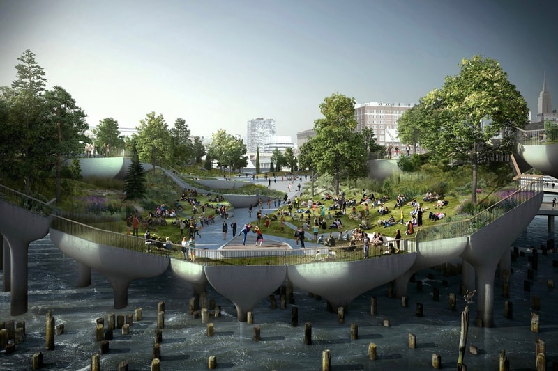 Thomas Heatherwick 設計 Pier 55 紐約 Hudson 河「人工島」今夏開工