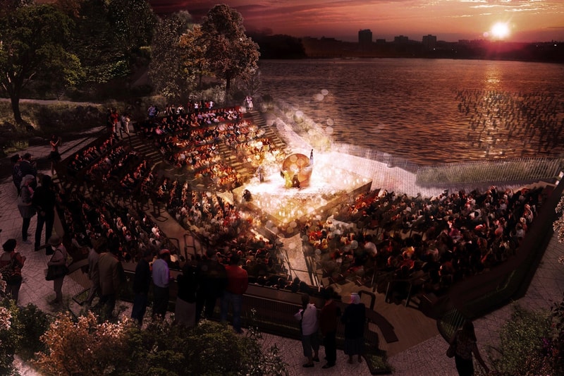 Thomas Heatherwick 設計 Pier 55 紐約 Hudson 河「人工島」今夏開工
