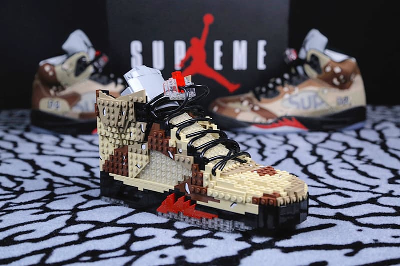LEGO 版 Supreme x Air Jordan 5 積木