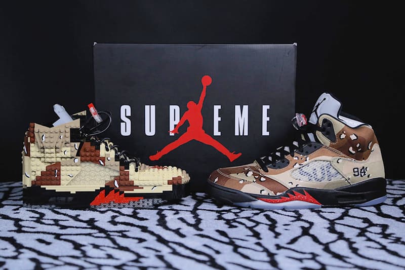 LEGO 版 Supreme x Air Jordan 5 積木