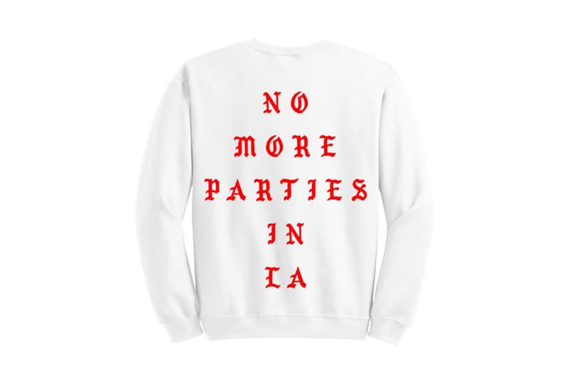 Kanye West "No More Parties In LA" White Crewneck Sweatshirt