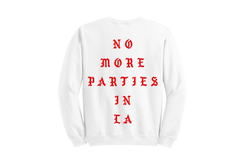 Kanye West "No More Parties In LA" White Crewneck Sweatshirt