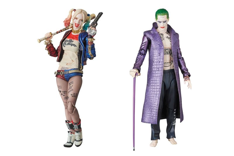 mafex launch suicide squad the joker and harley quinn figures