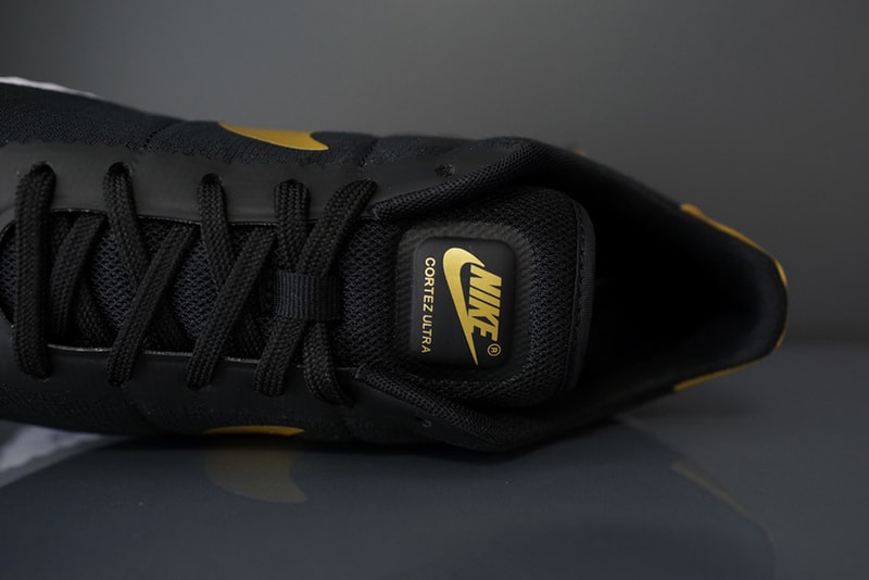 nike cortez ultra black gold