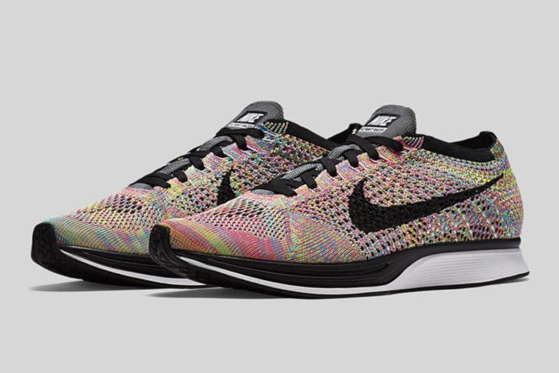 nike flyknit racer rainbow cn launch