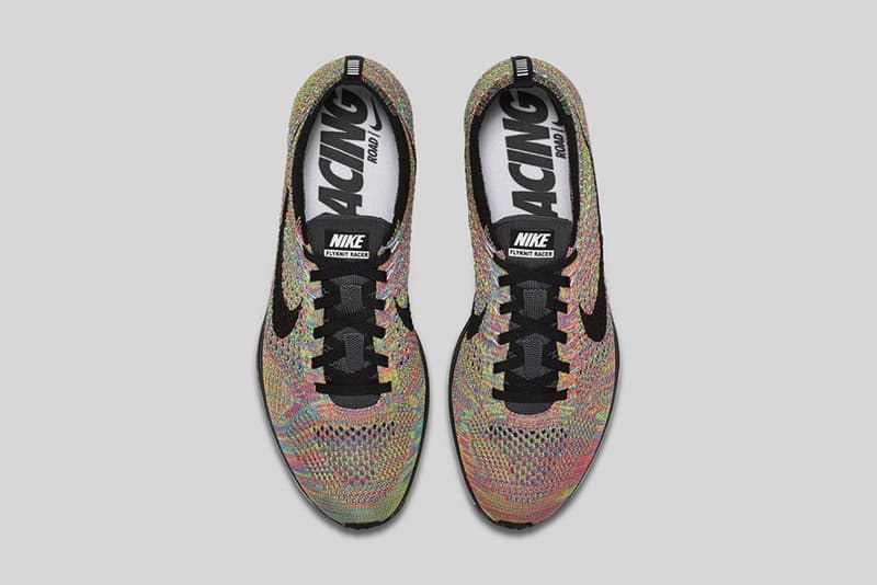 nike flyknit racer rainbow cn launch