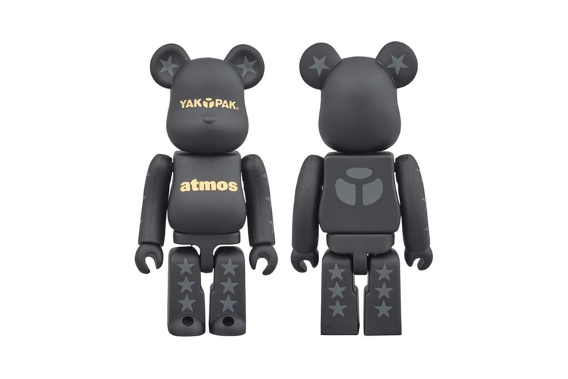 YAKPAK x atmos x Medicom Toy 聯名 Bearbrick 玩偶