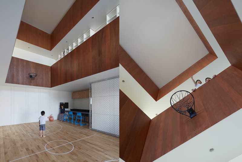 basketball court house by koizumisekkei