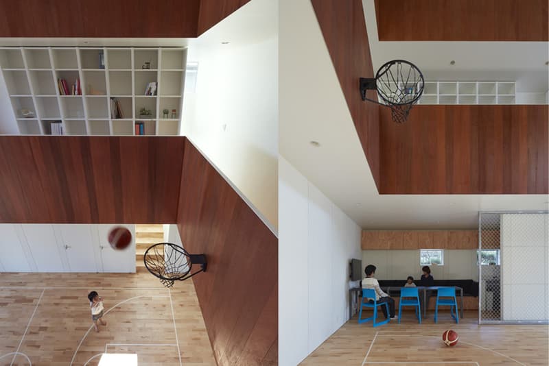 basketball court house by koizumisekkei