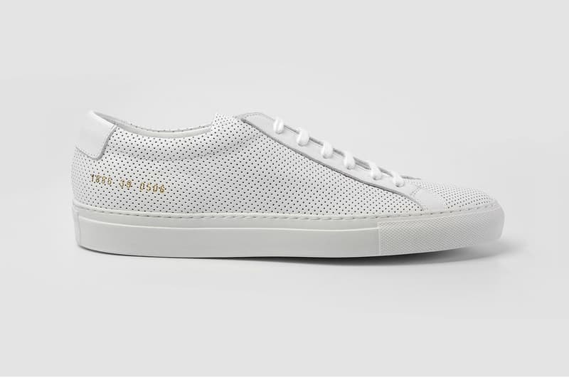 透氣性大提升！Common Projects Perforated Achilles Low 全白配色