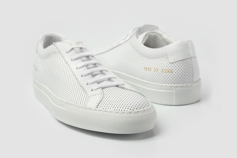 透氣性大提升！Common Projects Perforated Achilles Low 全白配色