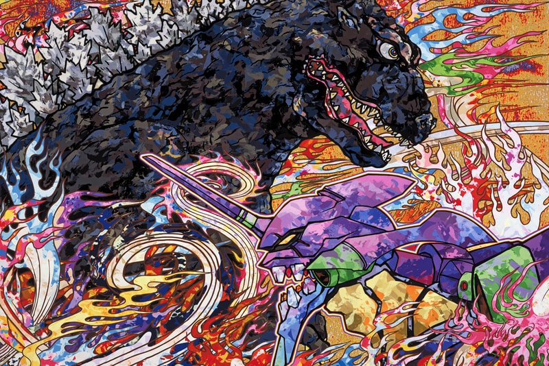 new godzilla vs eva with takashi murakami