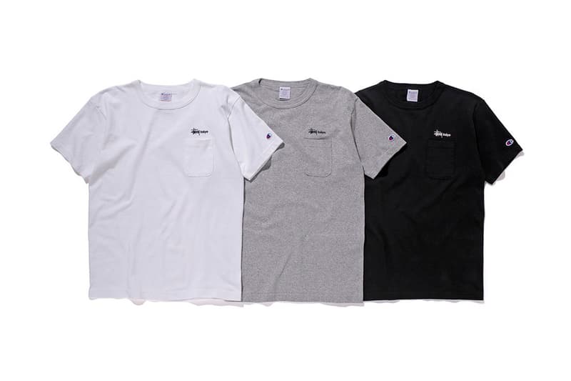 Stussy x Champion 2016 春夏系列最新聯名 T-Shirt
