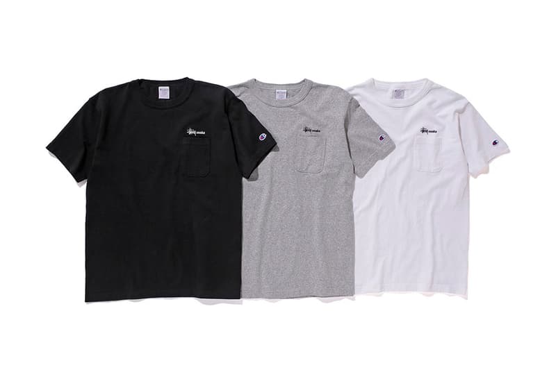 Stussy x Champion 2016 春夏系列最新聯名 T-Shirt