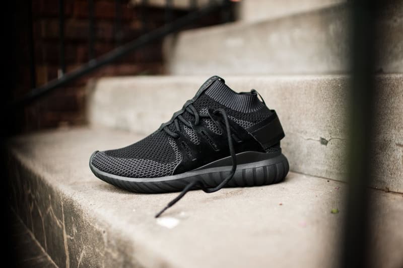 adidas tubular nova primeknit triple black closer look