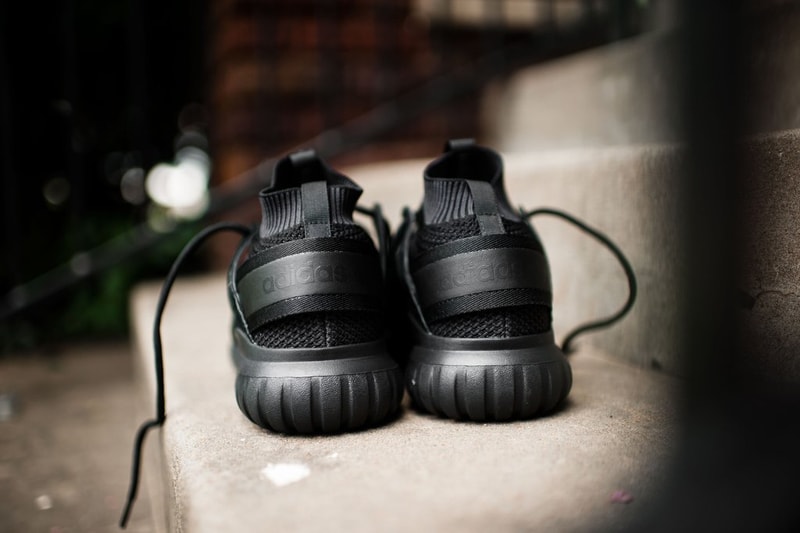 adidas tubular nova primeknit triple black closer look