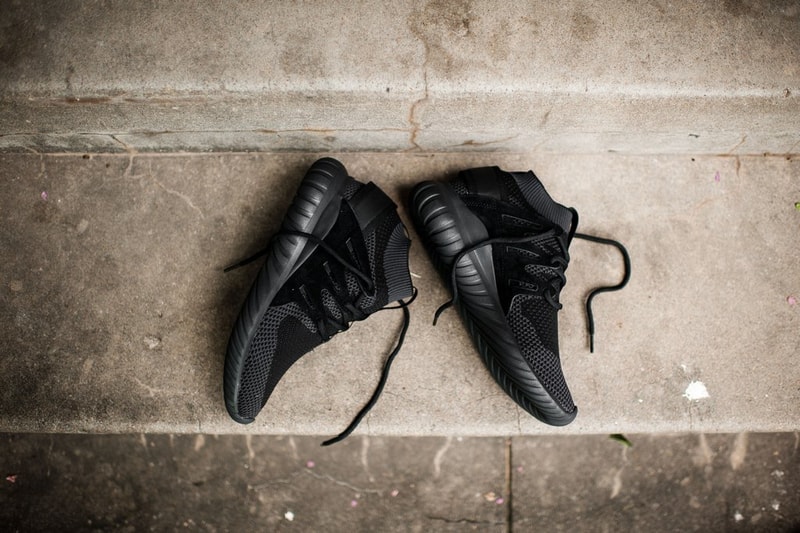 adidas tubular nova primeknit triple black closer look