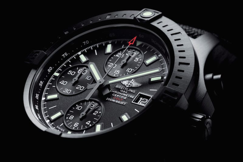 BREITLING 最新黑魂 Colt Chronograph Automatic Blacksteel 腕錶