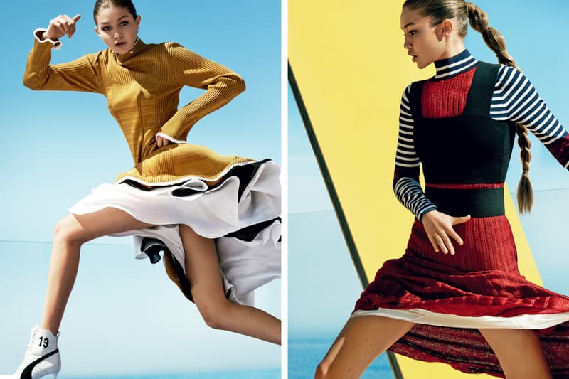 Gigi Hadid 完美示範 Fenty PUMA by Rihanna 混種球鞋設計