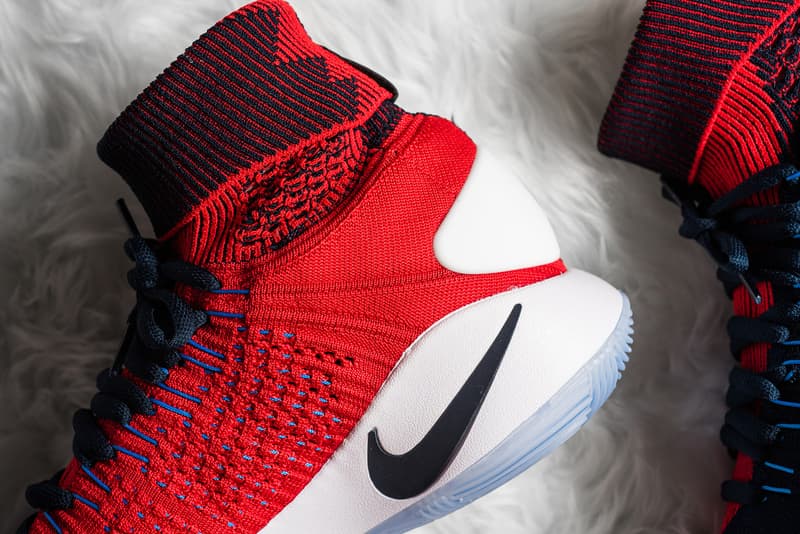 Nike Hyperdunk 2016 Flyknit "Dark Obsidian/Bright Crimson"