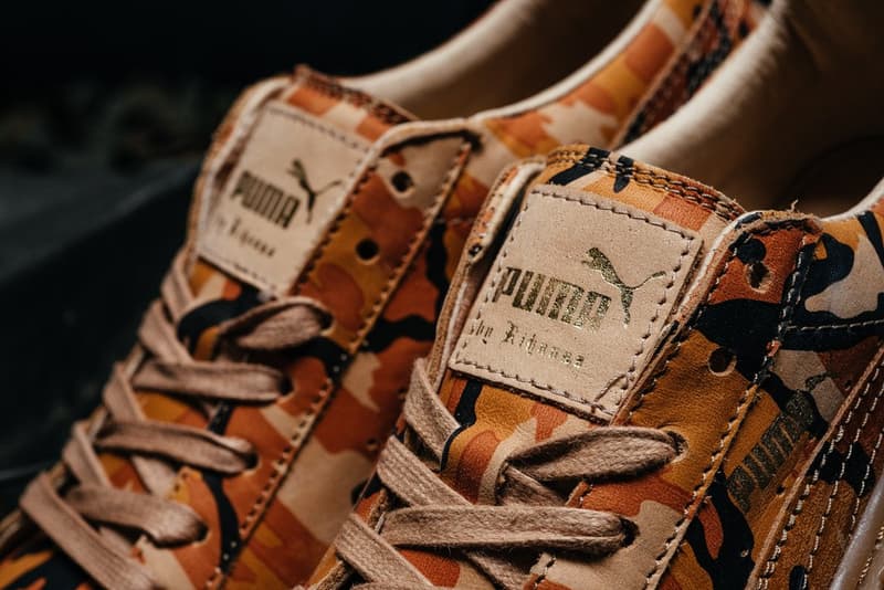 近賞 Rihanna x PUMA 全新聯名 Suede Creeper「Orange Camo」鞋款