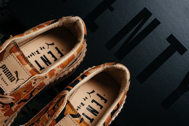 近賞 Rihanna x PUMA 全新聯名 Suede Creeper「Orange Camo」鞋款