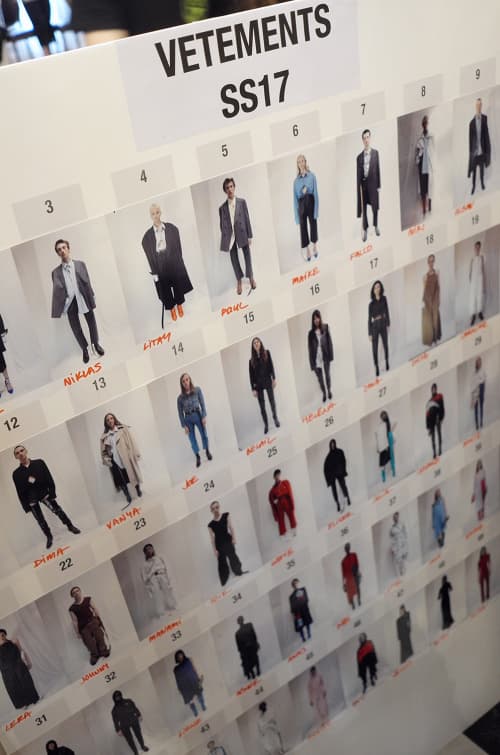 Backstage at Vetements' 2017 Spring/Summer Collection
