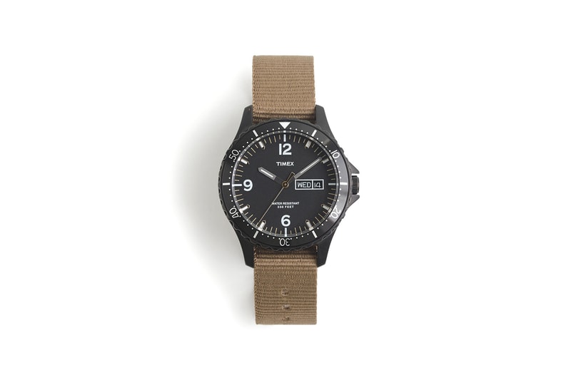 J.Crew x Timex 再度聯乘！推出新款黑啡配色 Diver 腕錶。