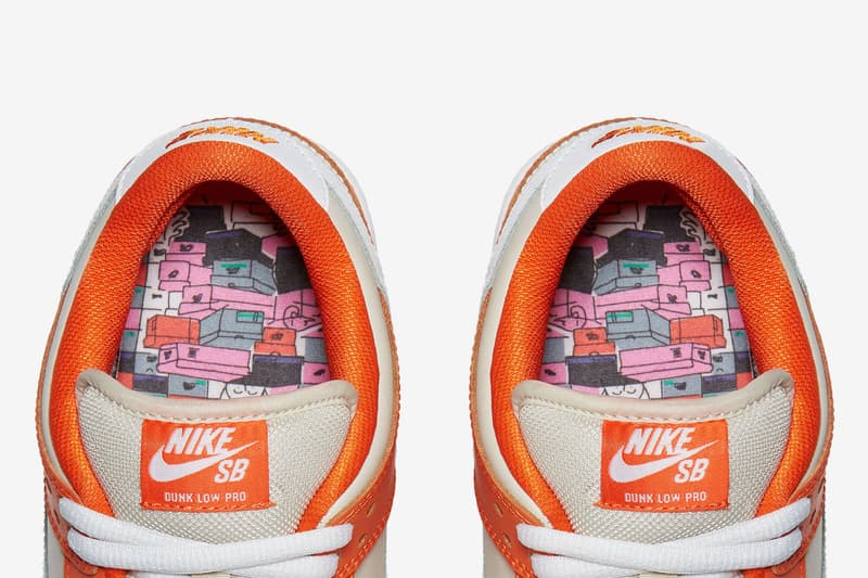 nike sb dunk low premium orange box closer look