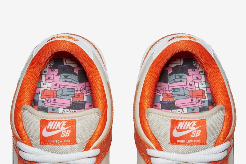 nike sb dunk low premium orange box closer look