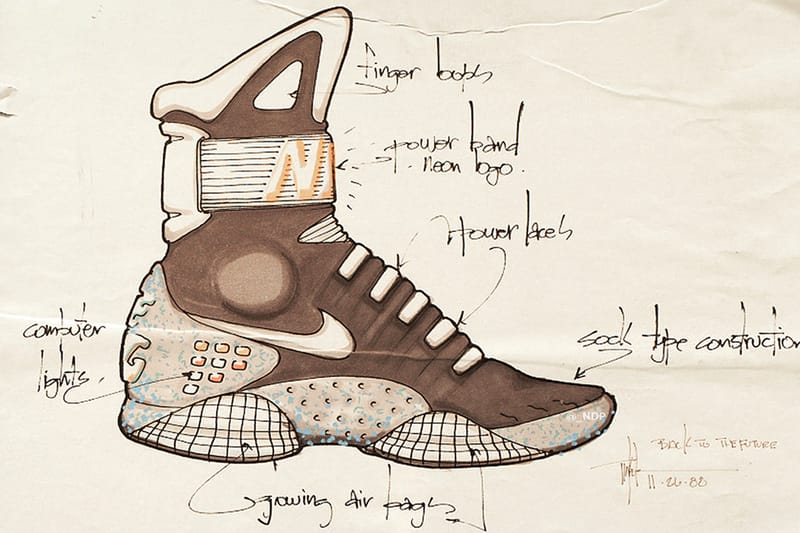 最後倒數－回顧欣賞 Tinker Hatfield 親筆 Nike MAG 設計原稿