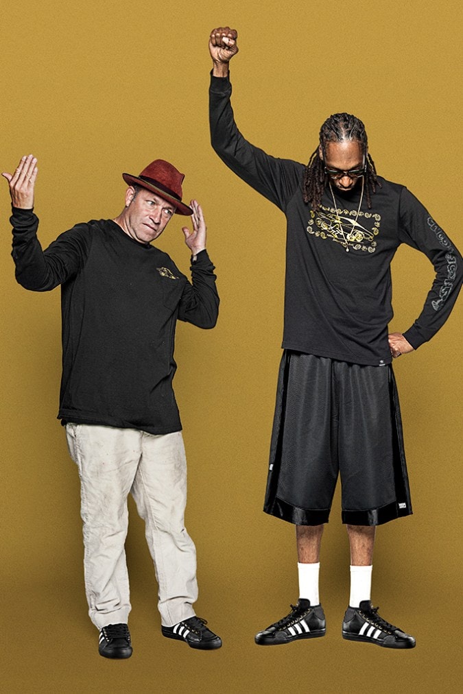 adidas x Snoop Dogg & Mark Gonzales "L.A. Stories" Black Gold Sneakers
