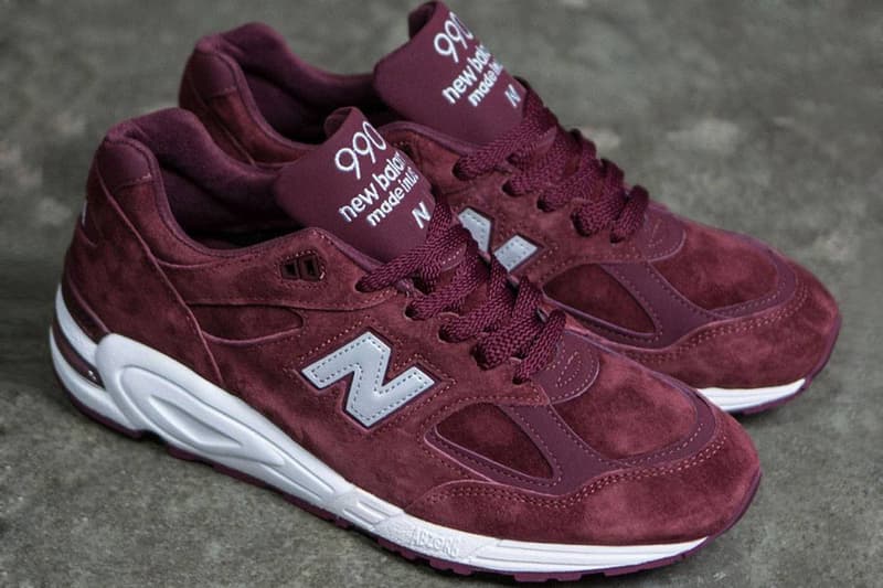new balance 990v2 made in usa burgundy and black