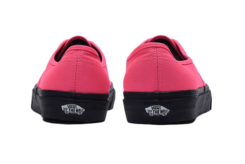 vans authentic black outsole pink
