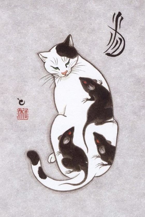 Monmon Cats 霸氣與可愛共冶一爐的紋身藝術