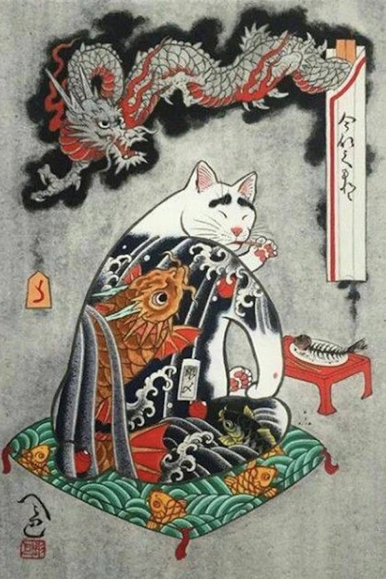Monmon Cats 霸氣與可愛共冶一爐的紋身藝術