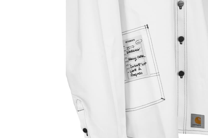 Vetements x Carhartt WIP 聯名「Chemise Denim」工裝襯衫