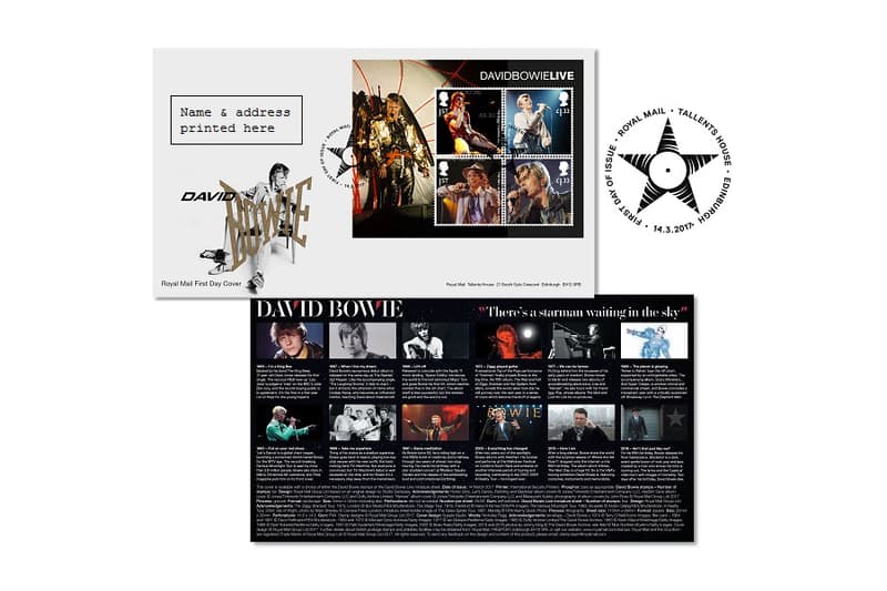 UK Royal Mail 為 David Bowie 推出 10 款紀念郵票