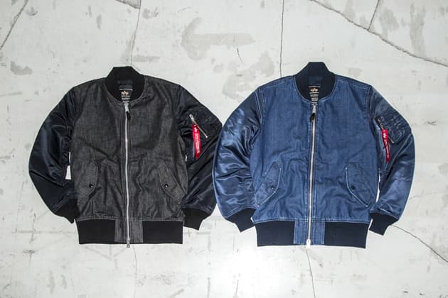 monkey time x Alpha Industries 丹寧拼接「MA-1」登場